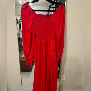Red long sleeve maxi dress- worn once